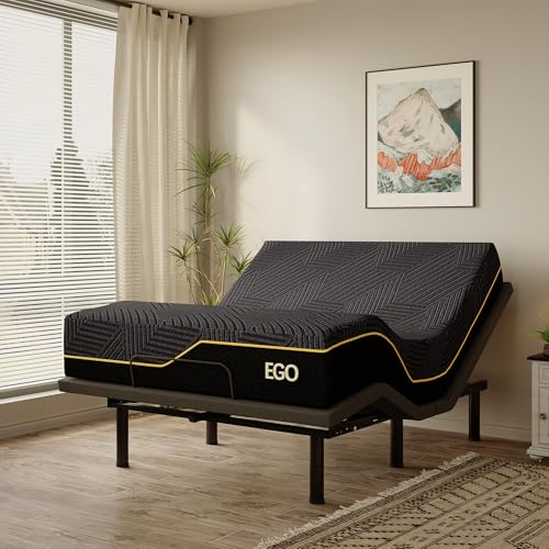 EGOHOME Queen Size Adjustable Bed Base Frame and 14 inch