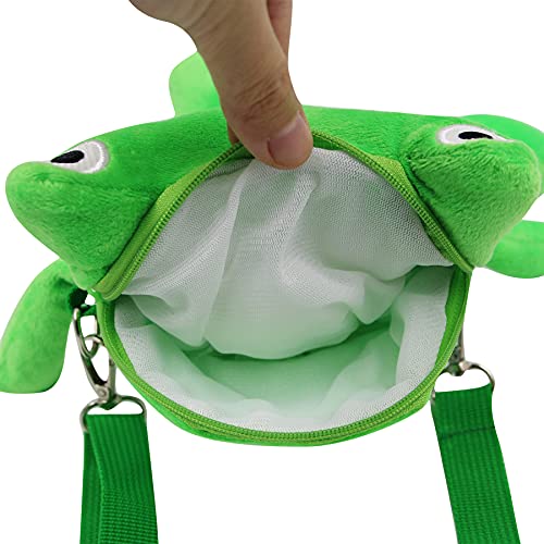 ANKOMINA Women Kids Cute Plush Frog Crossbody Bag Small Cell Phone Wallet Coin Purse Bag Shoulder Handbag3