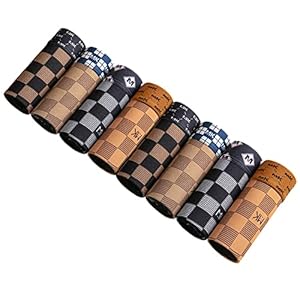 Men’s Boxer Briefs, Pack of 8, Underwear, Flyless, Sweat Absorbent and Quick Drying, Breathable, Low Rise