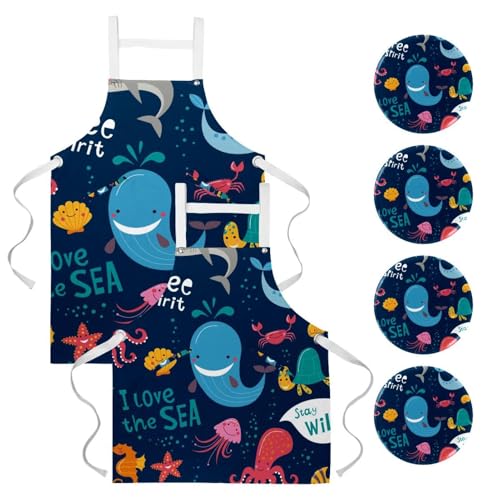 Tablier de cuisine pour nettoyage restaurant bistrot et bar lot de 2