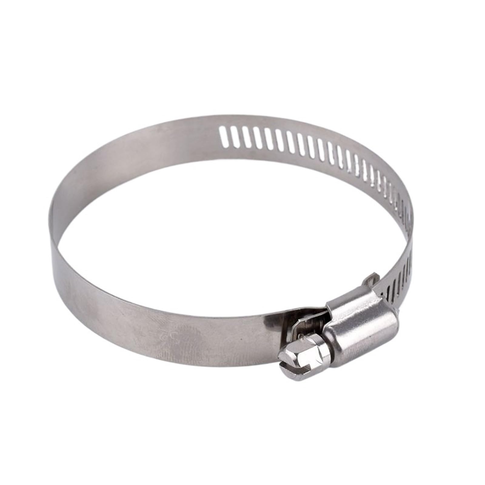 Stainless Steel Pipe clamp 5/10/50pcs Stainless Steel Adjustable Drive Hose Clamp Fuel Line Worm Size Clip Hoop Hose Clamp Durable Anti-Oxidation(I.D 21-44mm,50pcs)