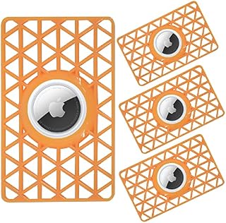 AirTag Holder Protector Apple Air Tag Wallets Tracker for Men and Women 0.2 Inches Thin Credit Card Sized for Purse Handbag Backpack Clutch and Wristlet(White-2PCS)