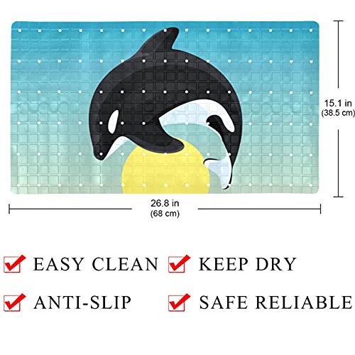 Tapis de douche antidérapant avec ventouses haute densité