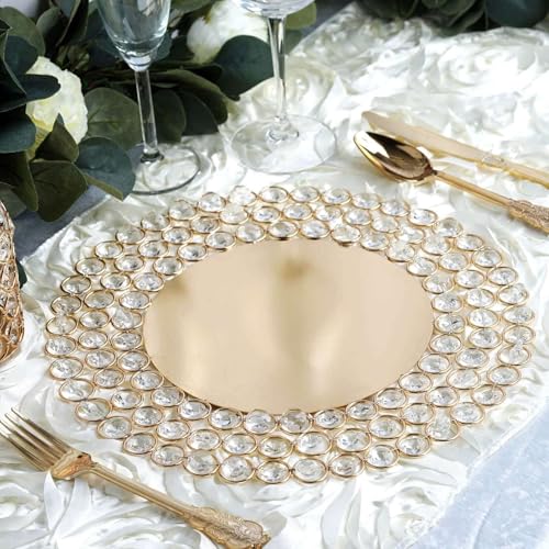 Plato cargador dorado de 14 pulg set de 2 miniatura 1