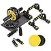 TOMSHOO 6 en 1 Kit de Rueda Abdominal, Push Up Bars, Discos Deslizantes, Cuerda para Saltar, Fortalecedor de Mano, Rodilla Mat para Entrenamiento Ejercicios Fitness
