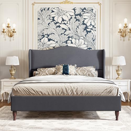 koorlian Full Size Bed Frame Upholstered Platform Bed with 51