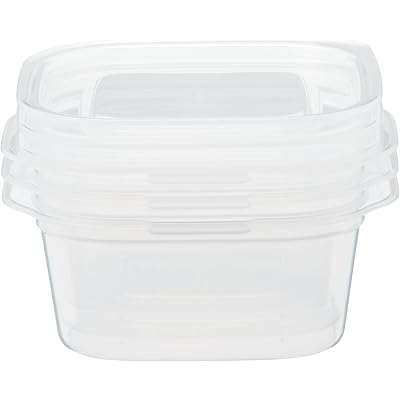 無印良品 蓋をしたままレンジで使えるフードコンテナ 半透明 正方形270mL 3個入り MDC98A3S