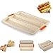 3 Griglie Baguette Teglia, 34.5x24.5x3cm Vassoio per Pane Croccante, Silicone Antiaderente Vassoio, Mini Teglia da Forno, Stampo per Cottura di Pane Per Toast, Pane Lungo, Baguette