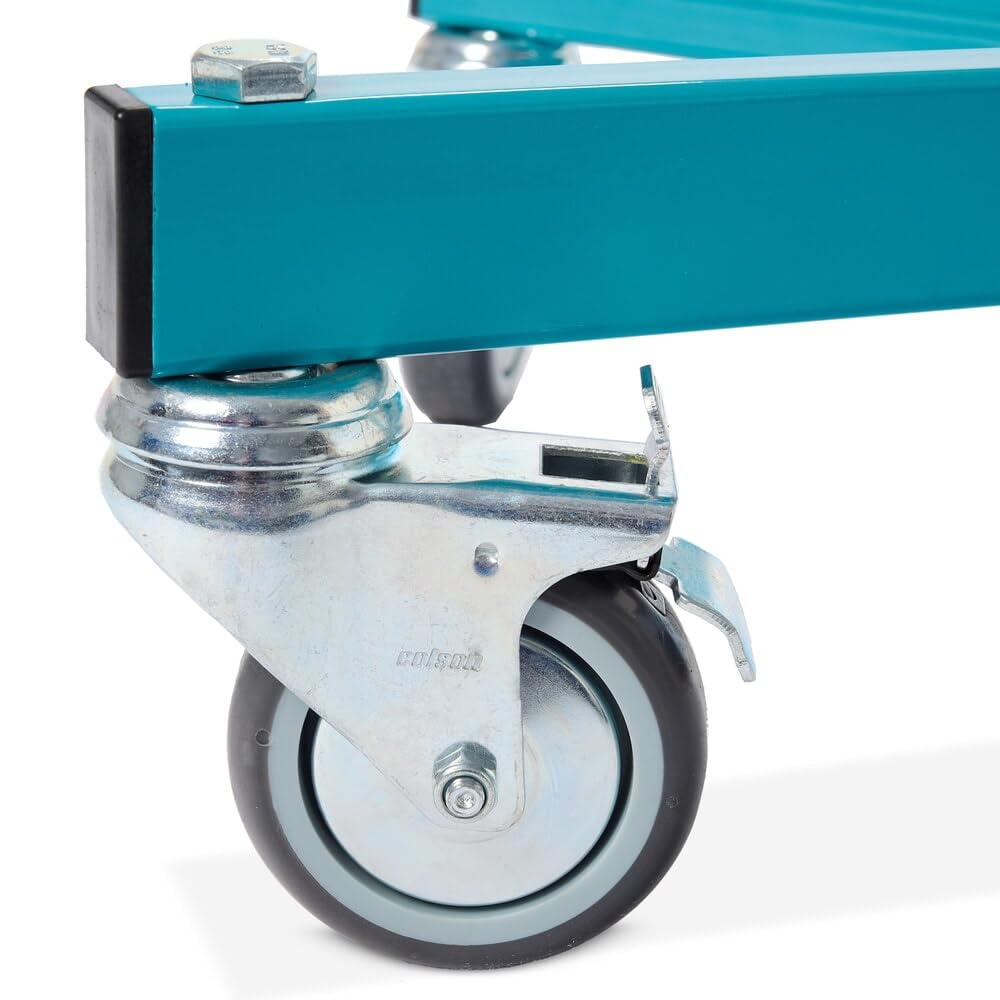 Ameise Materialständer | 150 kg Tragkraft | HxBxT 52-80 x 51 x 41 cm | höhenverstellbar, neigbar | 4 Rollen aus TPE | 1-seitige Anlagekante | stabiles Stahlgestell | vollständig montiert