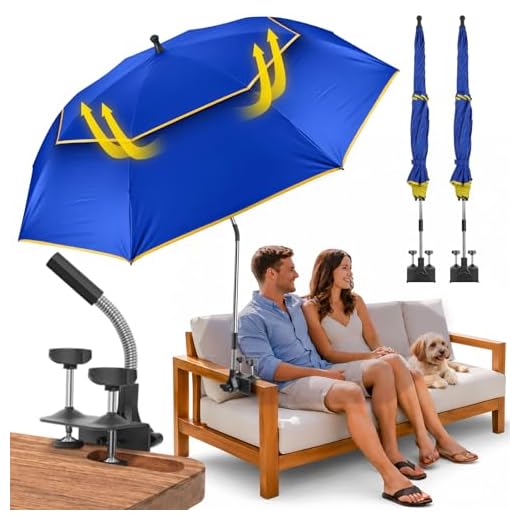 Large Beach Chair Umbrella with Clamp