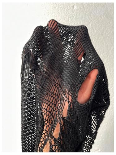 Women's Plus Size Crochet Tops Long Sleeve Boat Neck Hollow Out Crop Sweater Knit Pullover Tops4