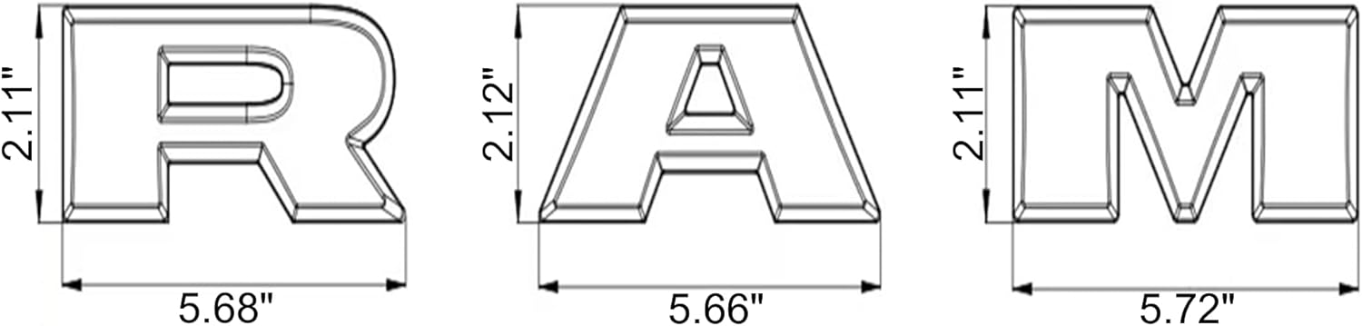 2019–2025 RAM 2500 3500 4500 Grille Emblem Chrome – Front Center Exterior Badge Replacement Set