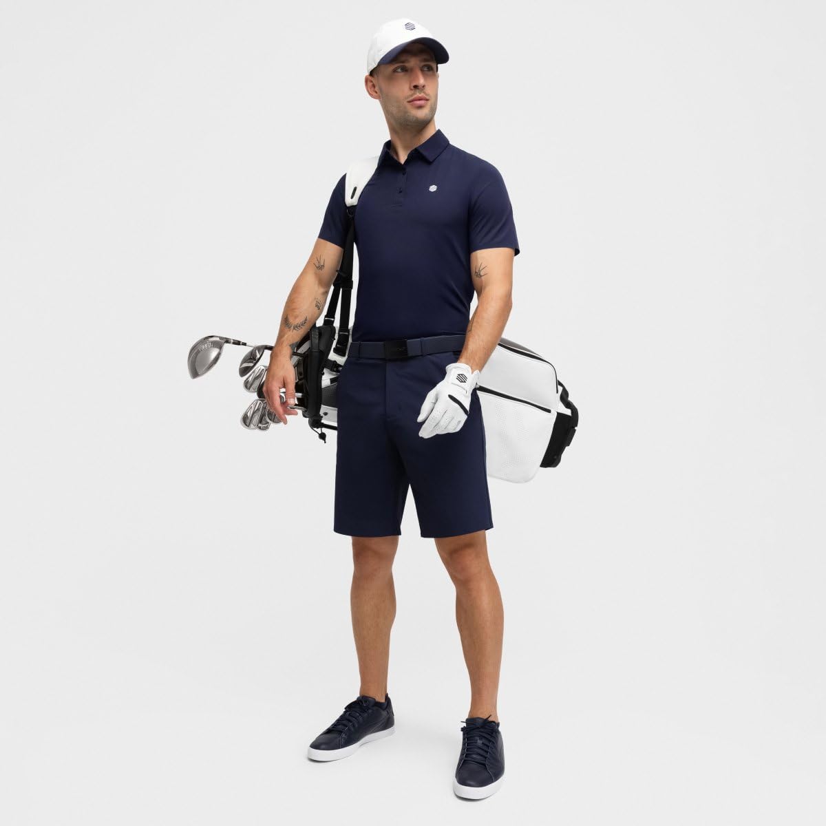 SIROKO - Pantaloncini da golf Belfry Navy