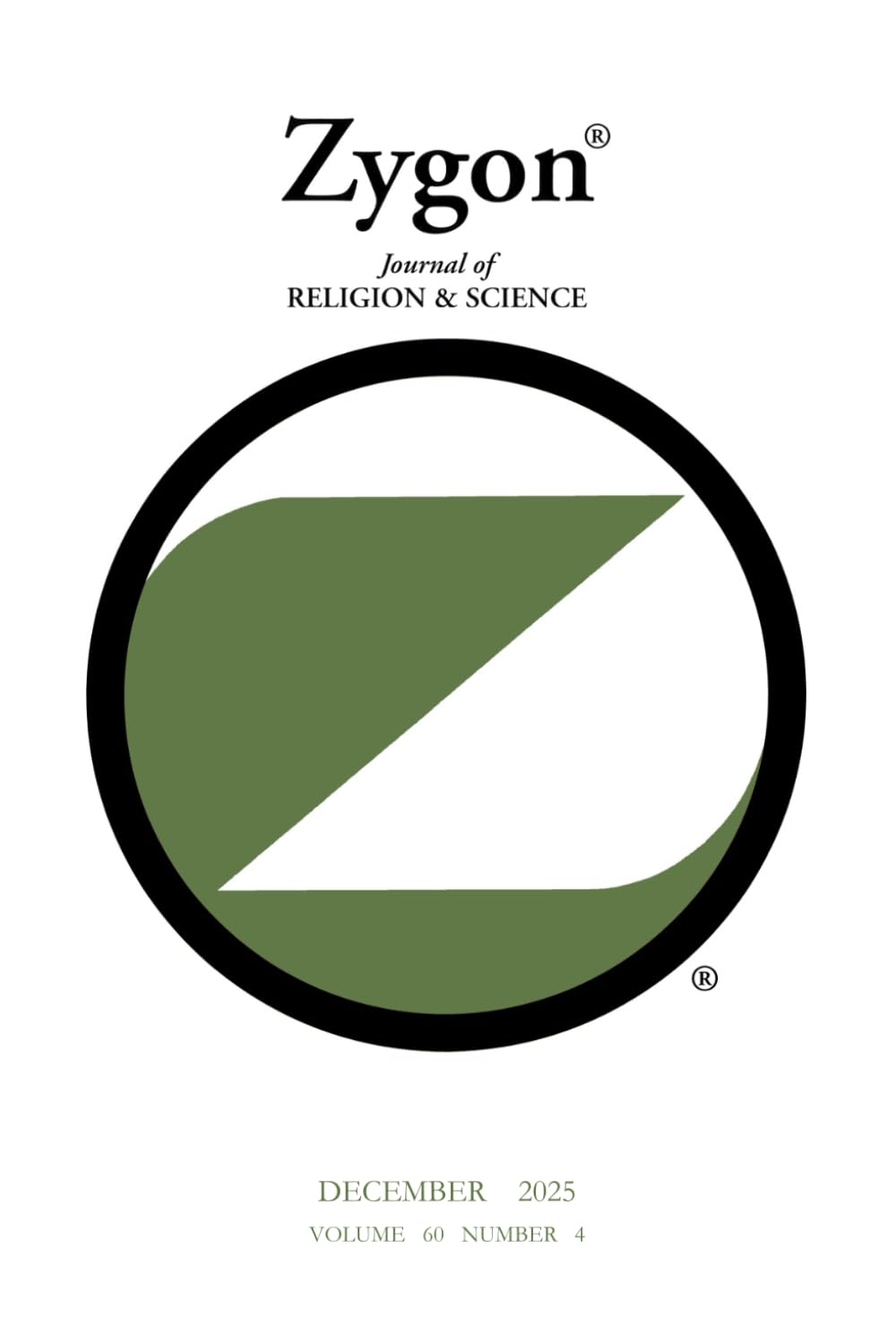 Zygon: Journal of Religion and Science – December 2025 – Volume 60 – Number 4