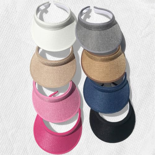 Image of 3 Pieces Clip On Visors Women Men Visor Sun Hats Hat Outdoor Sports Golf Beach Travel Tennis Cap