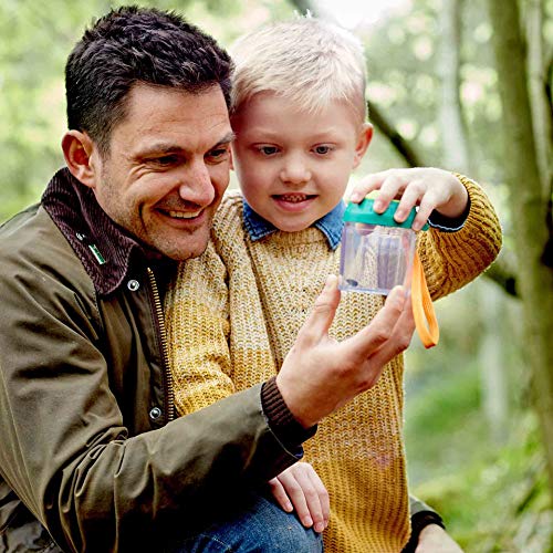 Hape Nature Fun Entdecker Käferglas mit Lupe - aus pflanzlichem Kunststoff, Outdoor Naturforscher Set zum Beobachten von Käfern und kleinen Tieren, Kinder Insekten-Beobachtungsglas ab 4 Jahren