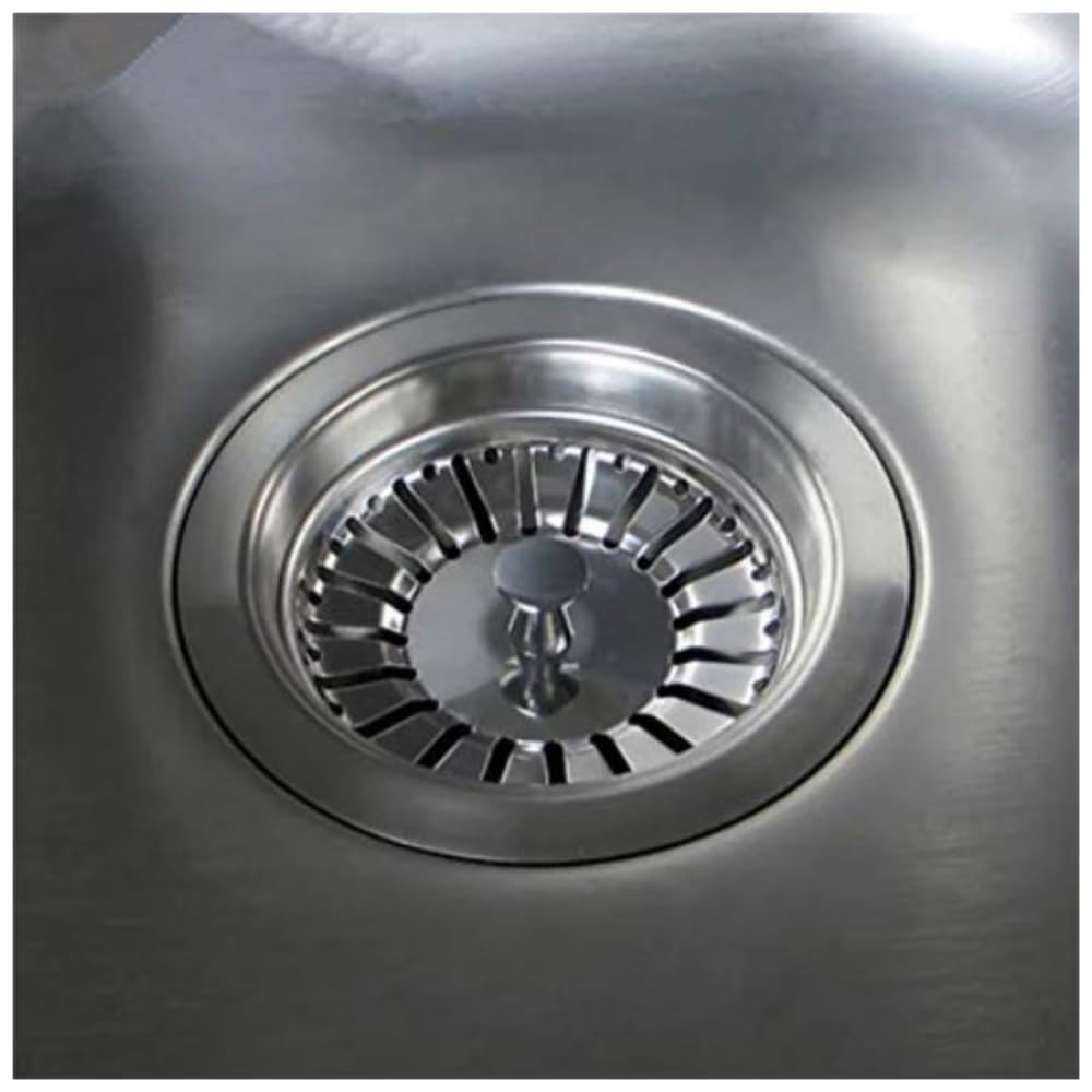 Schläfer | Bonde à Panier pour Évier Cuisine Ø 90 mm - 439726 - Vidage Manuel sans Trop-Plein - Grille Inox Ø 114 mm & Corps ABS - Sortie 1 1/2" (40/49) - Made in Italy