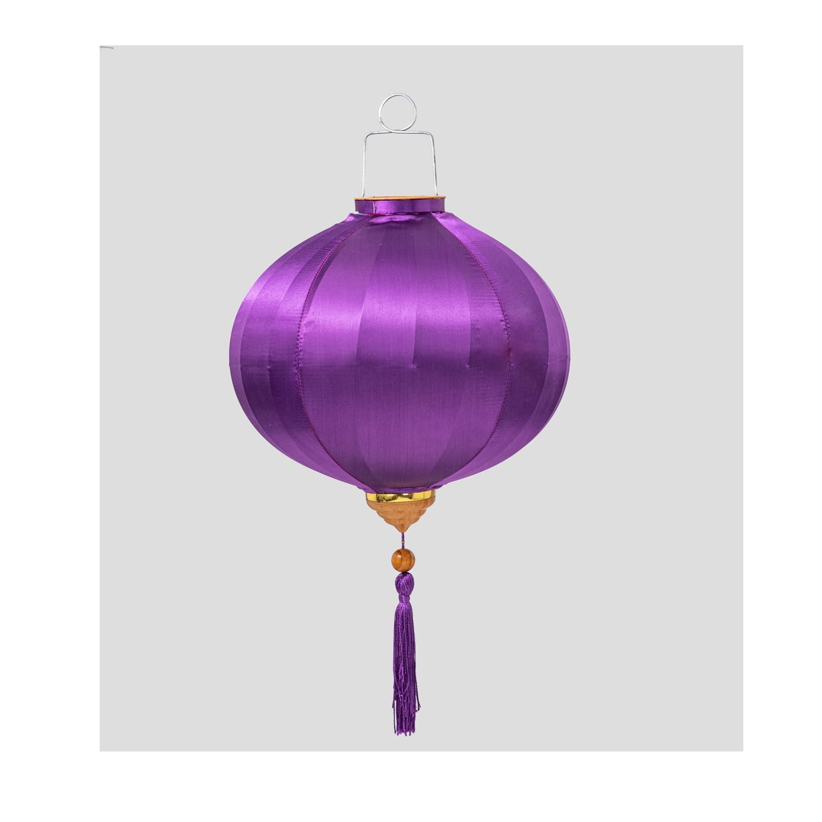 Asian Lantern, 12inch/30cm Chinese Silk Lantern Traditional Solid Color Round Hanging for Outdoor Garden Wedding Party Festival Decoration(Purple)