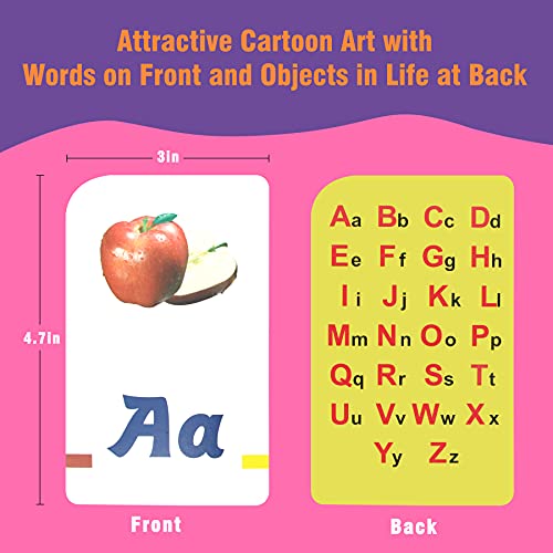 Conzy Flash Cards For Toddlers 3 4 5 6 Years, Sets Of 6 - Abc Alphabet, Number, Shape And Color, Fruit, Animal, Necessities - Great Value Pack First Words Flash Cards For Kindergarten Or Preschool #TOP1