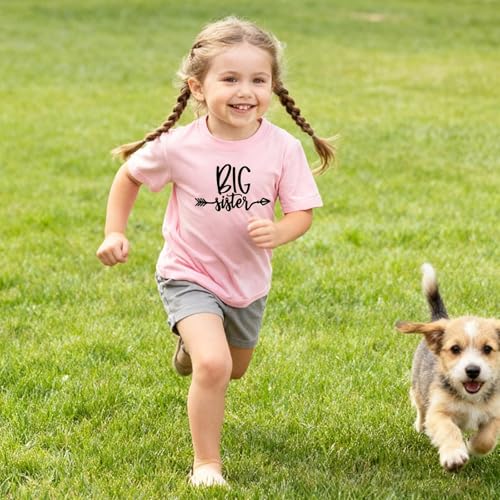Image of Big Sister Shirt for Girls Toddler Kids Pregnancy Announcement Promoted to Big Sis T-Shirt Summer Short Sleeve Top
