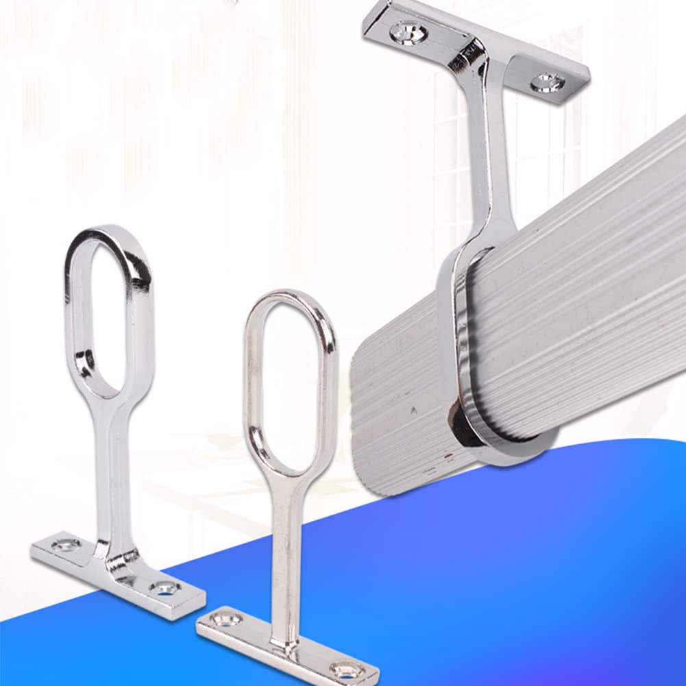 Lot De 2 Supports De Tringle à Vêtements Avec Extrémité Ronde