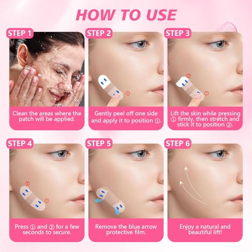 NBF Face Neck Tape Lifting Invisible, Face Lift Tape, 140 PCS Instant Facelift Tape with 9 Strings, Makeup V-Shaped Face Tapes for Lifting Sagging Skin Double Chin Eyes Wrinkles