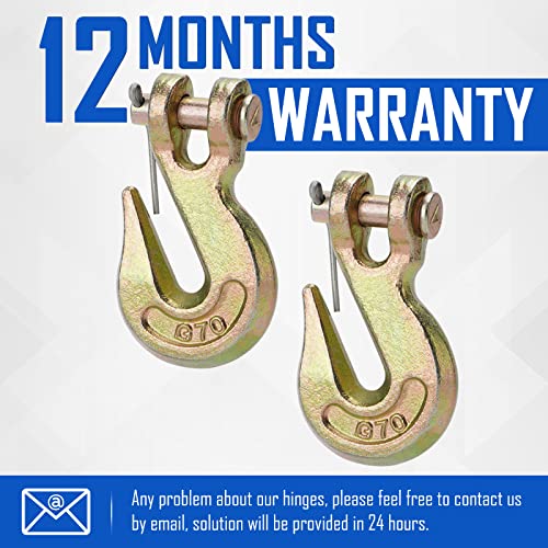Image of 5 /16 inch Clevis Grab Hooks Grade 70 Forged Steel Tow Hooks 5,400lb WLL | for Truck & Trailer Transport Chains, 10-Pack