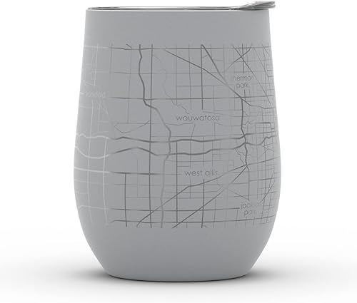 Vista 598 de Well Told Lexington Kentucky Map - Vaso de vino aislado con grabado de mapa de Kentucky, taza de acero inoxidable grabada (12 onzas, verde domingo)