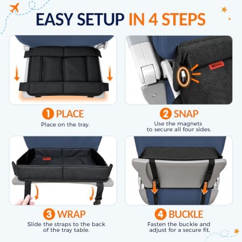 Airplane Tray Table Cover for Kids Ages 1-5 with Magnetic Raised Edges — view 4
