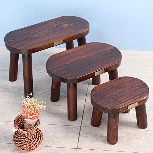 Reposapiés de madera maciza impermeable banco pequeño salón 7