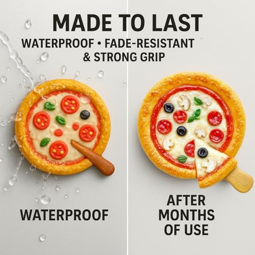 Image of Kitchen Food Fridge Magnet Set of 12 - Realistic & Colorful Decorative Magnets - Waterproof, Durable, Strong Hold - Perfect for Fridge, Whiteboard, Kitchen Decor, Office & Classroom
