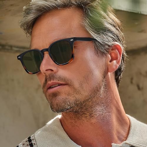 STGATN Sunglasses for Men Acetate UV400 Protection Anti-Glare Square Sun Glasses Driving Fishing Golf Hiking2