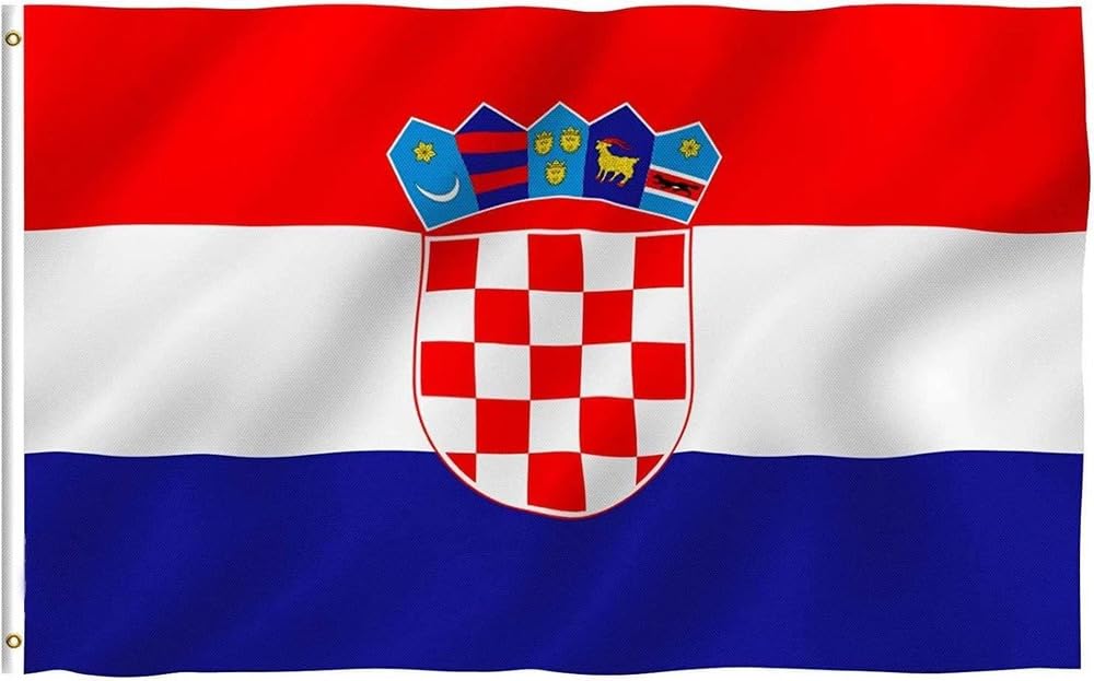 World Cup 2026 Flag - Official National Flag 5ft X 3ft Large Double Sided With Brass Eyelets USA Canada Mexico (Croatia)