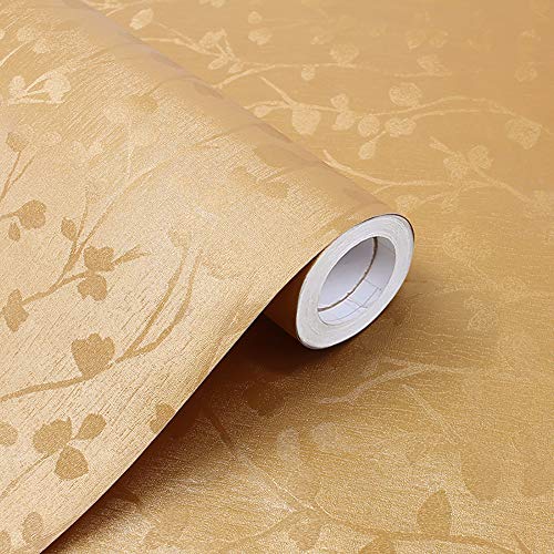 Papel adhesivo para muebles con diseño de ramas doradas ideal para salón y DIY