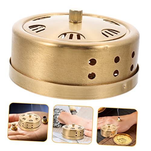 COLLBATH 2 piezas Caja de Moxibustión Ajustable con Salida de Aire Portátil Quemador de Cobre - Diseño Resistente a la Temperatura para Uso en Múltiples Partes del Cuerpo miniatura 2
