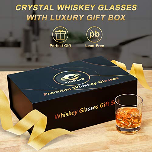 Whiskey Glasses-COPLIB 11 OZ Rocks Glasses With Luxury Box,Set of 6|3 styles Crystal Old Fashioned Whiskey Glasses |Perfect for Whiskey Lovers, Durable Glasses for Scotch, Bourbon, Cocktail - Thumbnail 5