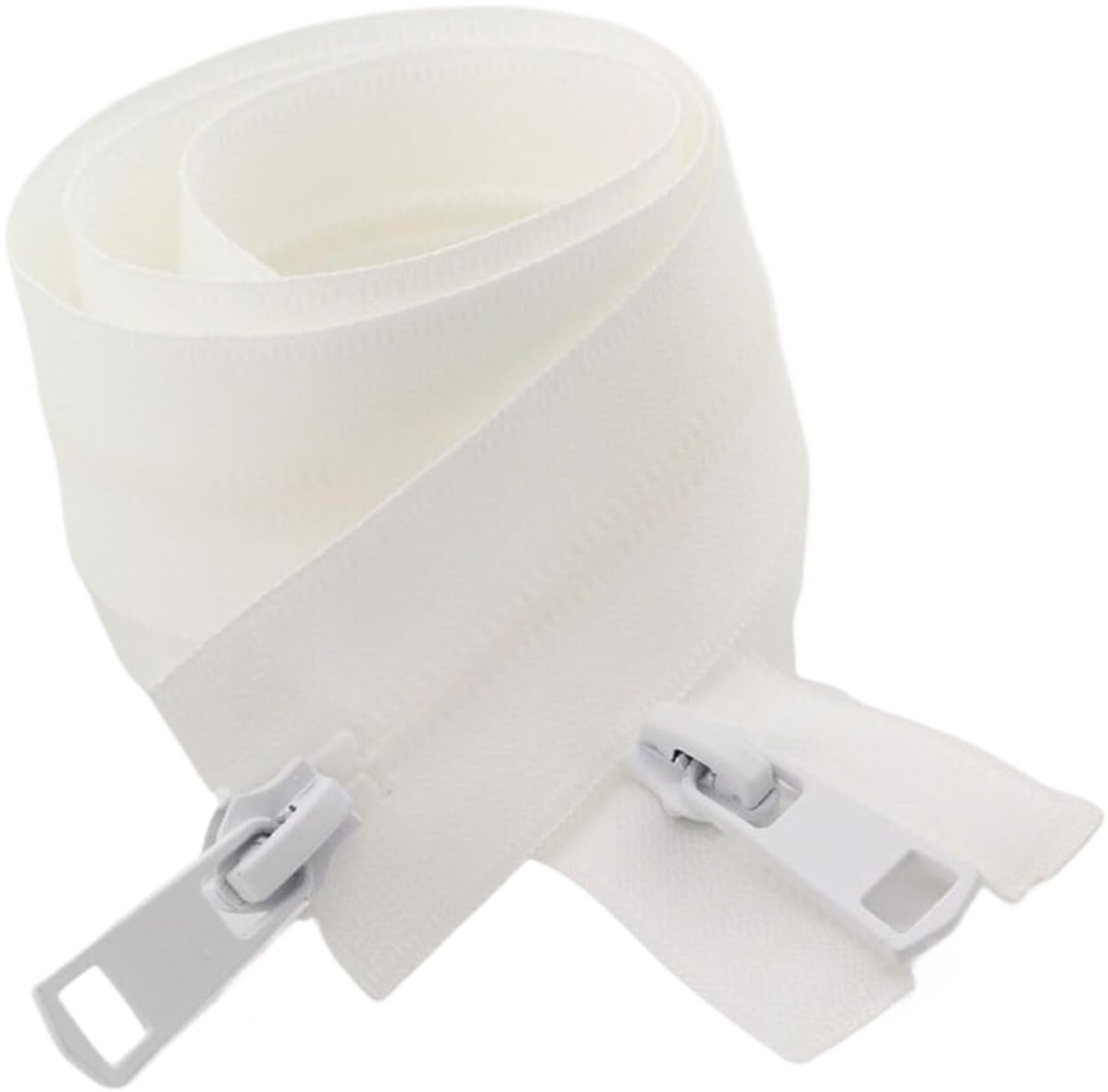 zamki do szycia, Dwukierunkowy zamek błyskawiczny, suwaki, akcesoria do szycia kurtek i toreb, naprawy zamków(White,90CM)