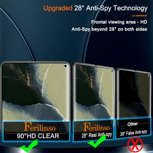 Image of Ferilinso Inside Privacy Screen Protector for Google Pixel 11 Pro Fold | 9H+ Tempered Glass, Back&Canera Lens Protectors, Military-Grade Shatterproof, Case Friendly, Easy Installation
