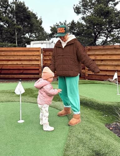 Flygo Womens Oversized Puffer Jacket Packable Quilted Pullover Jackets Hoodies Lightweight Padded Down Coat4