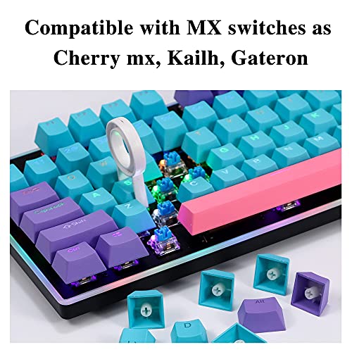Image of Backlit PBT keycaps for 60 Percent Gaming keyboad 104-Key Caps Set TKL OEM Profile Compatible with 60% /87 /104 Keyboard (Joker)