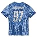 Outerstuff Girls Youth Aidan Hutchinson Blue Detroit Lions Sequin V-Neck Fashion Jersey