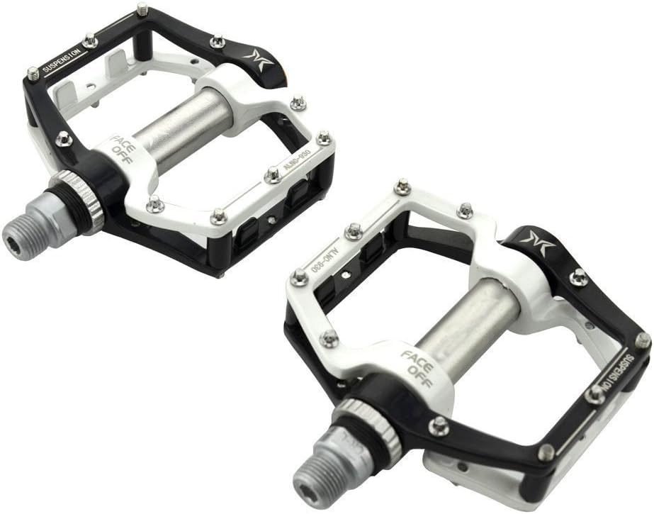 Redlution Bike Pedals Aluminum Alloy CNC bearing Shock Absorption Bicycle Cycling Pedals for Mountain And Road,1 Pair (Black) - Image 4