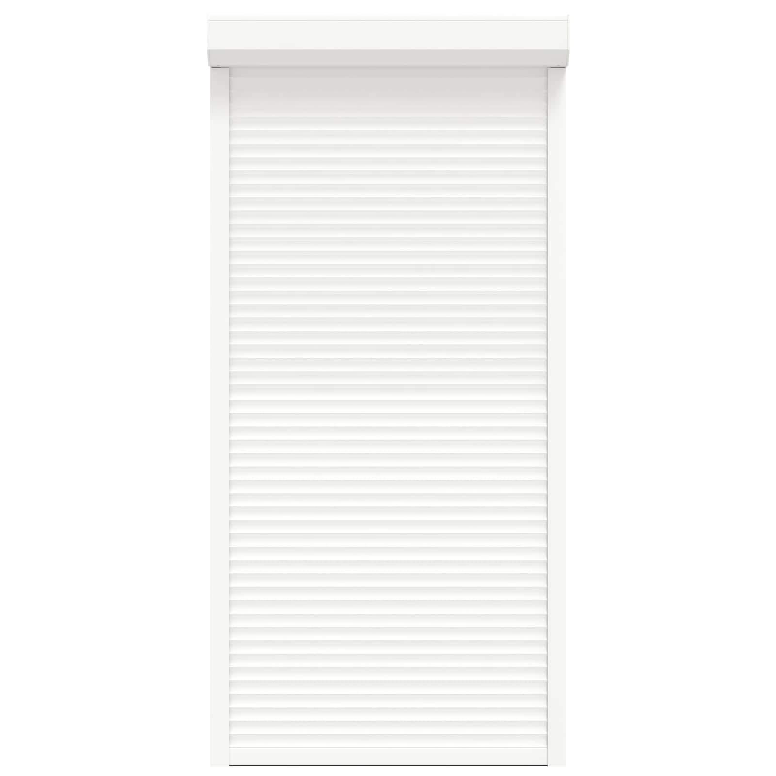 Store enrouleur 100 x 210 cm en aluminium et polyuréthane pour fenêtre - Protection contre les regards indiscrets - Contrôle de la lumière - Manuel - Blanc