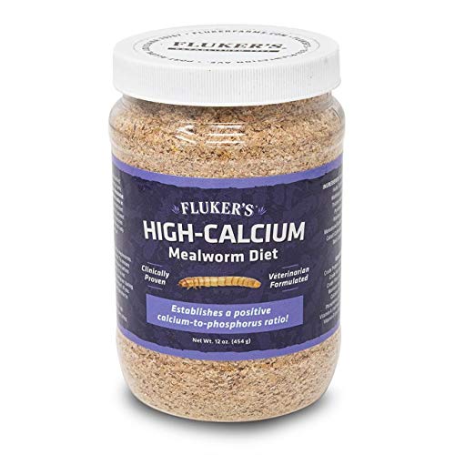 Flukers High Calcium Mealworm Diet Can Be Used as a Gut-Loading Food or Bedding 12 oz