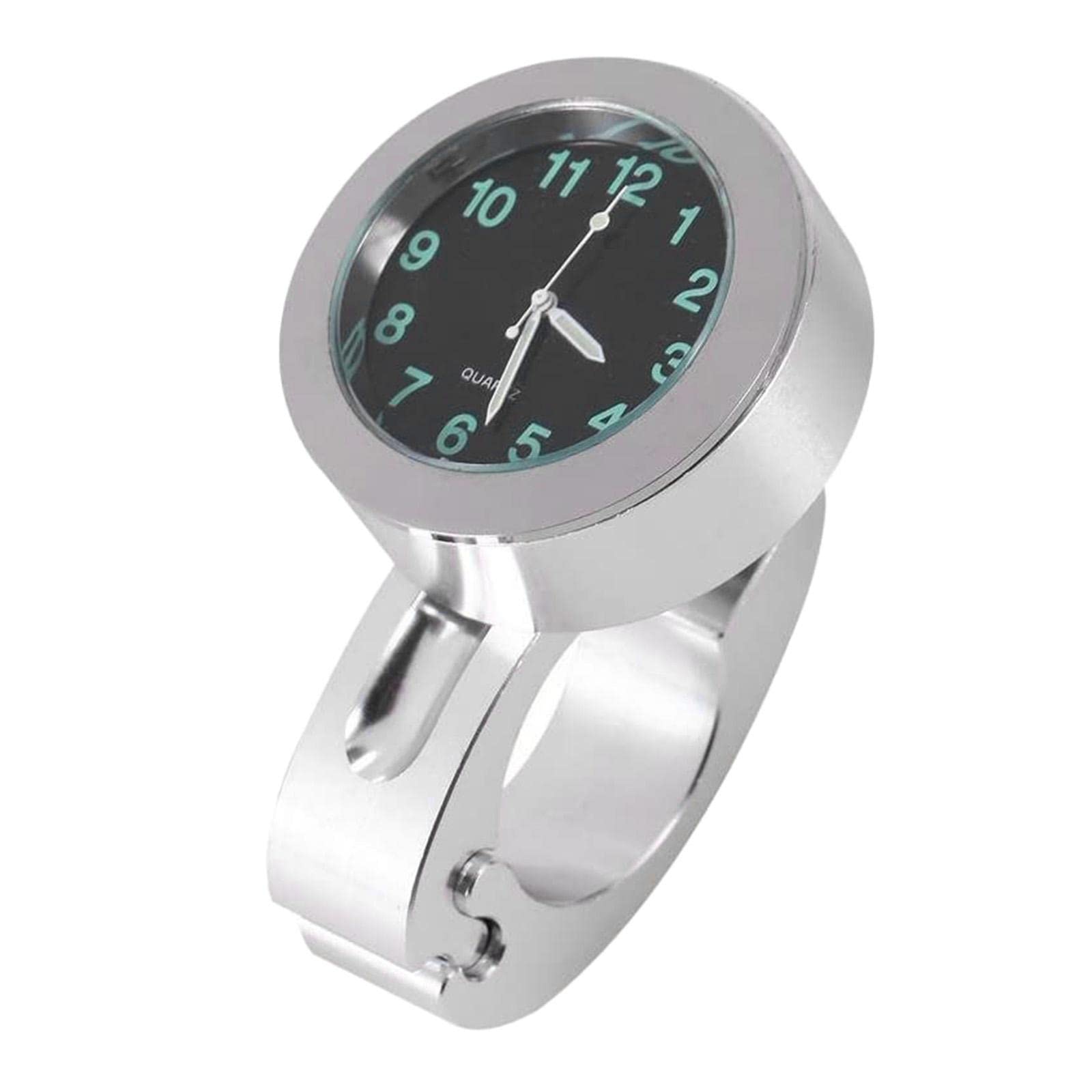 Waterproof Motorcycle Handlebar Clock Glow in Dark Bicycle Bike Watch Silver Motors | Parts & Accessories | Motorcycle Parts | Handlebars, Grips & Levers | Handlebars-image-4