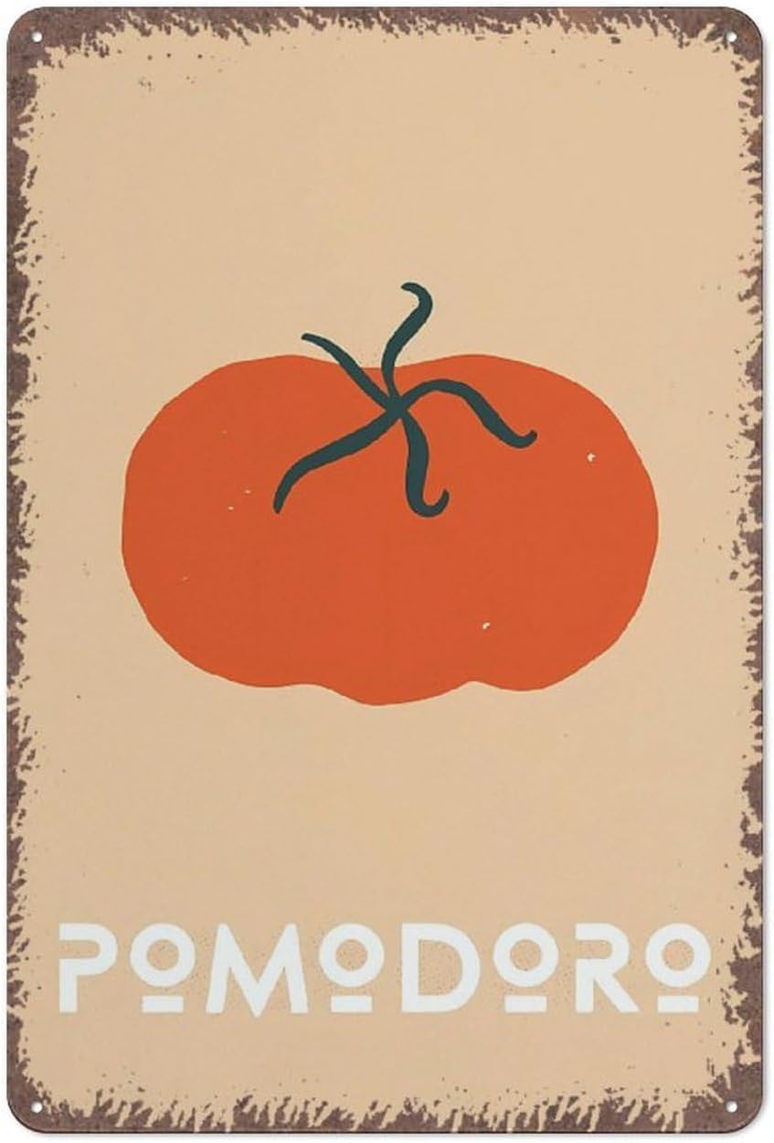 Kwqdozf As Pic Pomodoro Italian Food Retro Wall Art Creative Tin Signs Funny Novelty Metal
