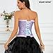 Waist Wow Corsets Top for Women Lace up Boned Overbust Corset Bustier Tops Floral Vintage Corsets Shapewear Lingerie
