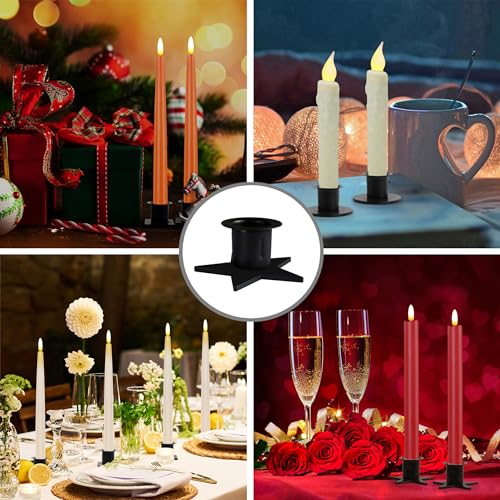 Cvhomedeco. CV05008 Primitive Iron Taper Candle Holders Vintage Black Candlestick Holders thumb #6