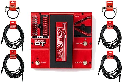 DigiTech Whammy DT Drop Tuning Guitar Pitch Shift Effect Pedal with ac power adapter , 2 Instrument cable and 2 Path cables for 