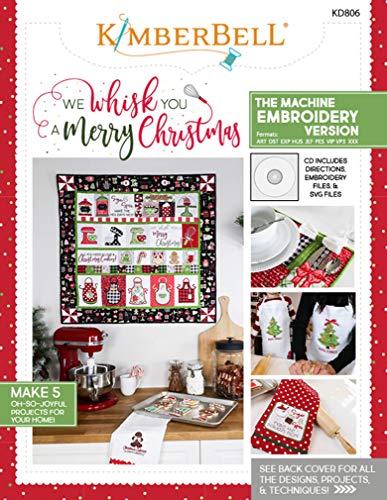 Kimberbell Machine Embroidery Book w/CD: We Whisk You A Merry Christmas KD806